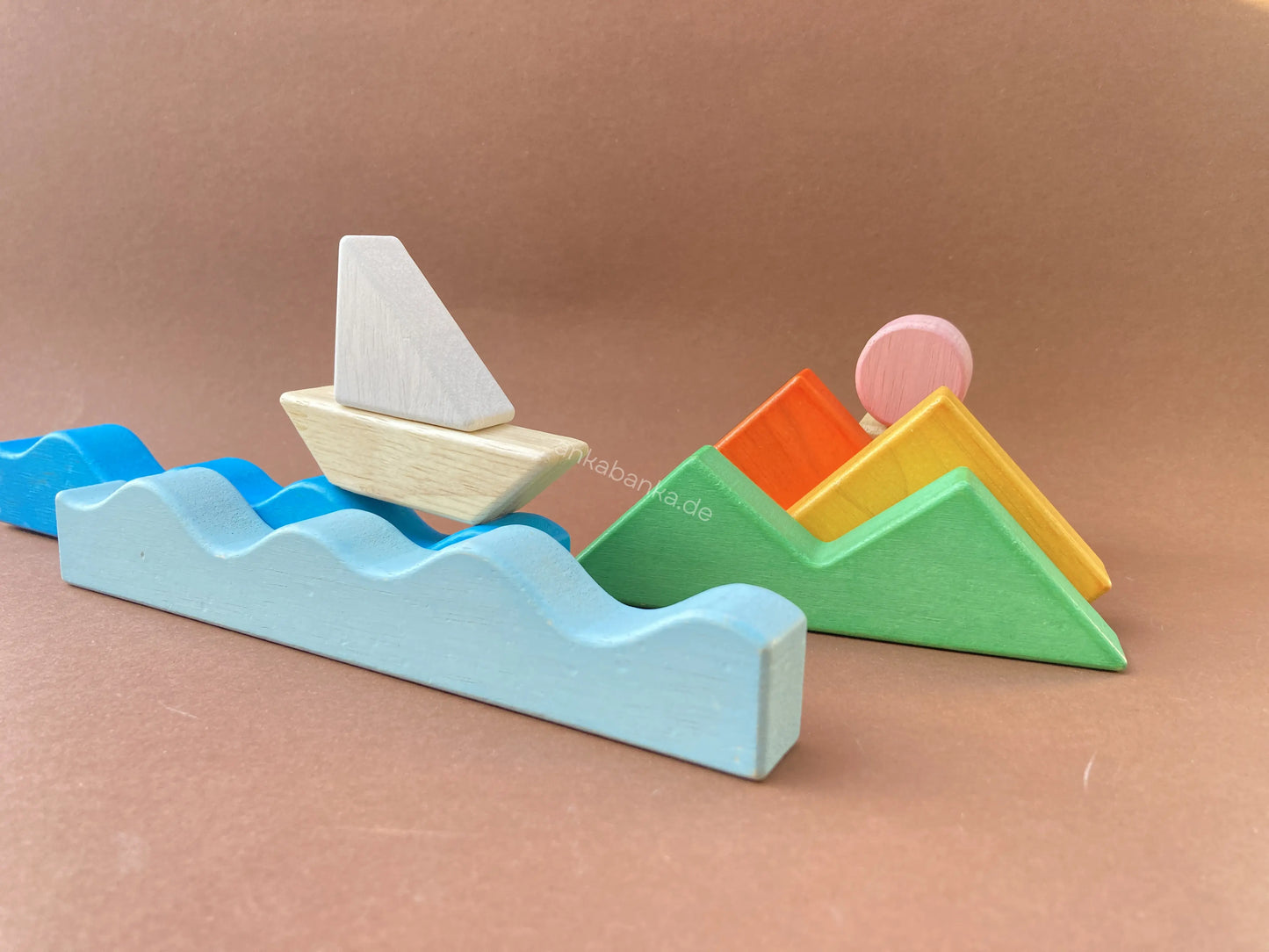 Montessori Bausteine Set Didier aus Holz, Holztablett Ankabanka 5