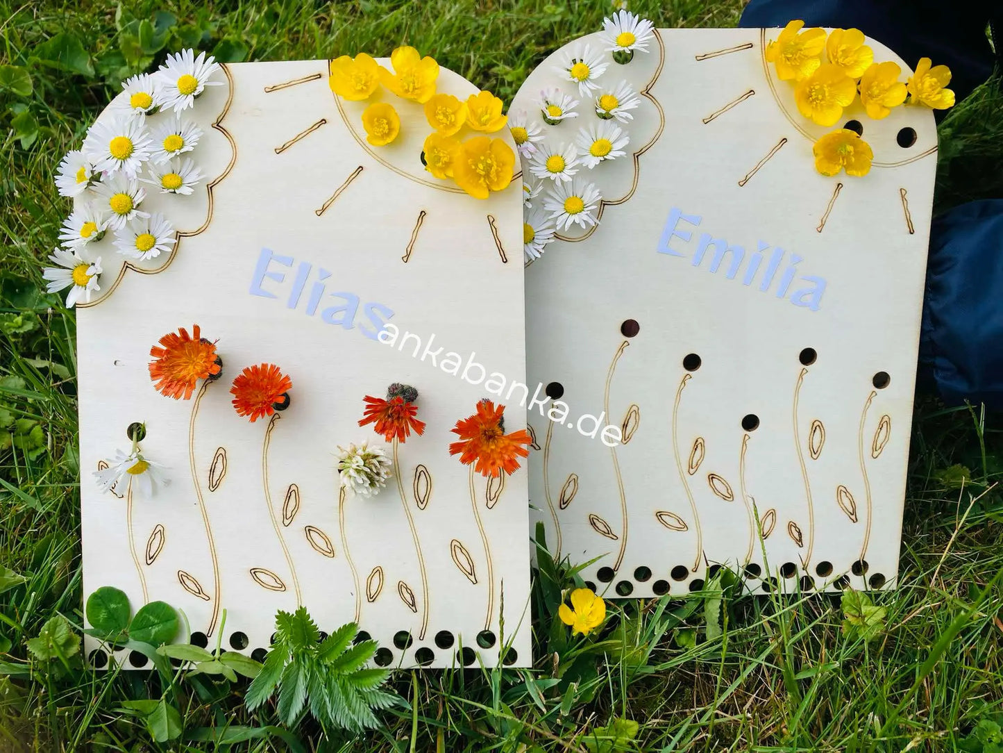 Montessori Steckspiel Steckplatte für Blumen Anka Banka