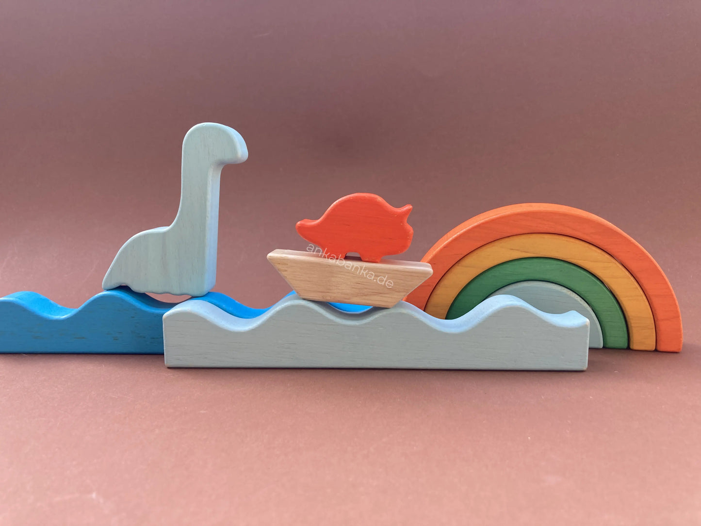 Montessori Bausteine Set Didier aus Holz, Holztablett Ankabanka 3
