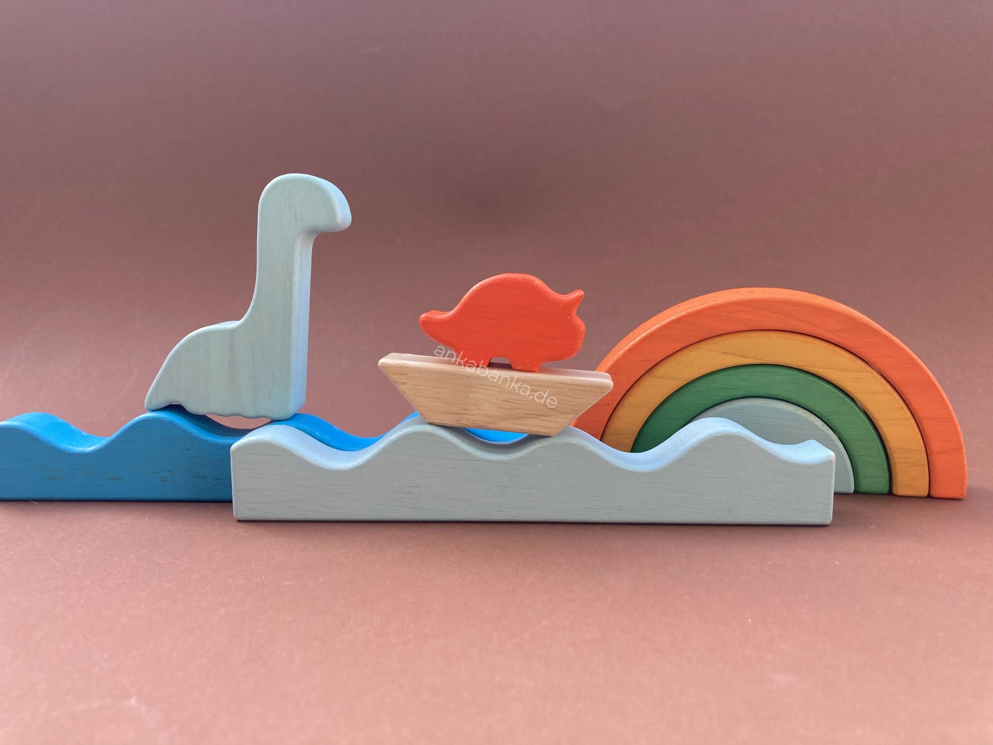 Montessori Bausteine Set Didier aus Holz, Holztablett Ankabanka 3