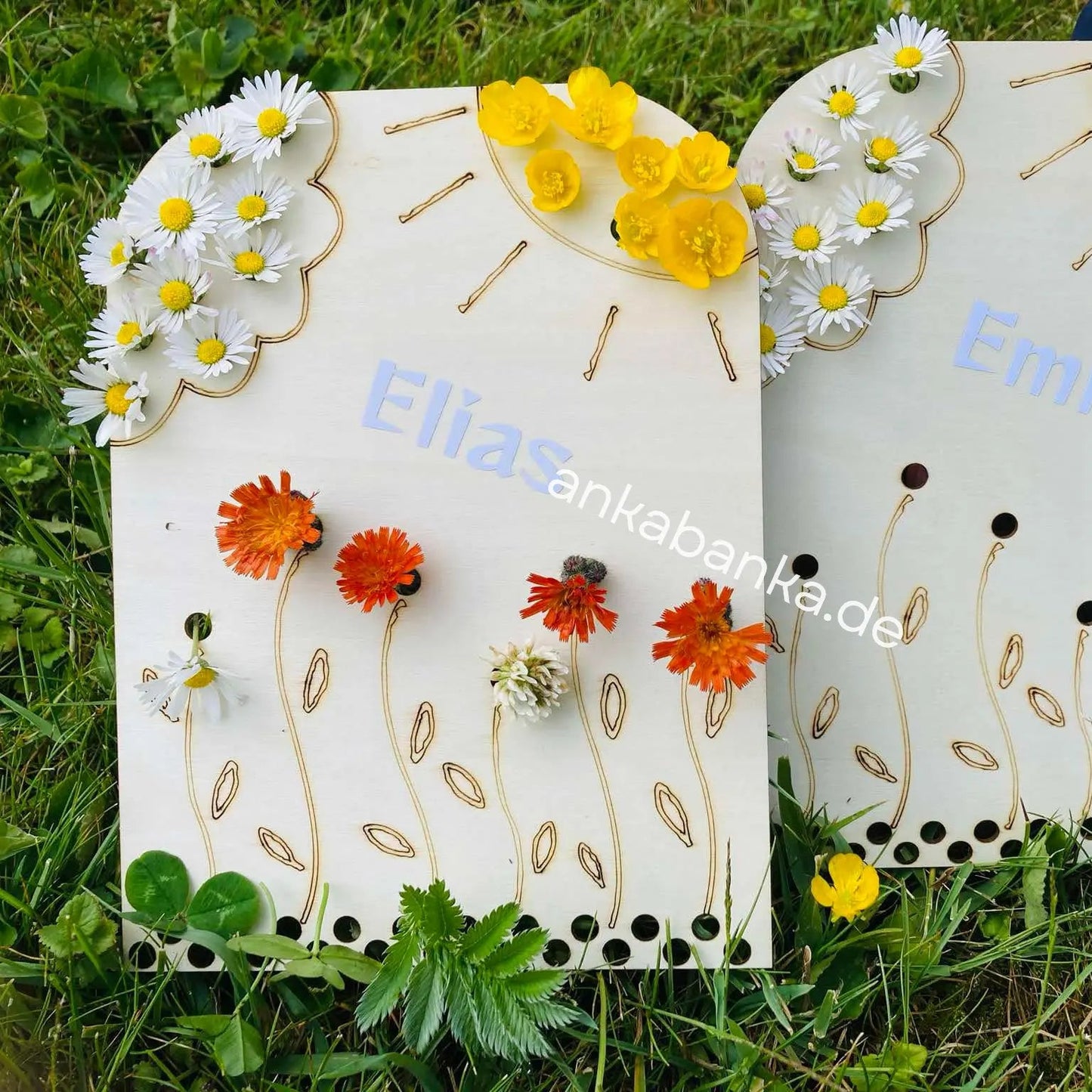 Montessori Blumen Steckspiel ankabanka personalisierbar