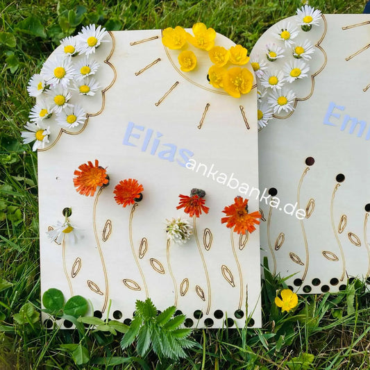 Montessori Blumen Steckspiel ankabanka personalisierbar