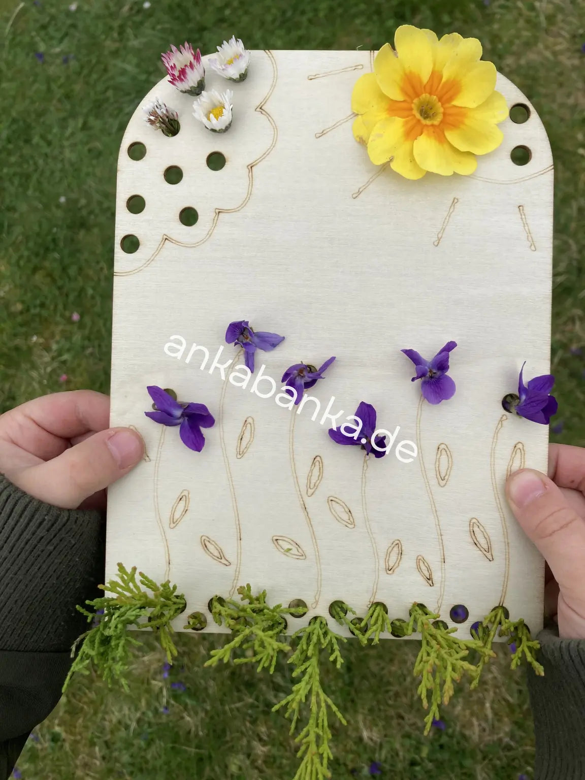 Montessori Blumen Steckspiel Platte fur Blumen