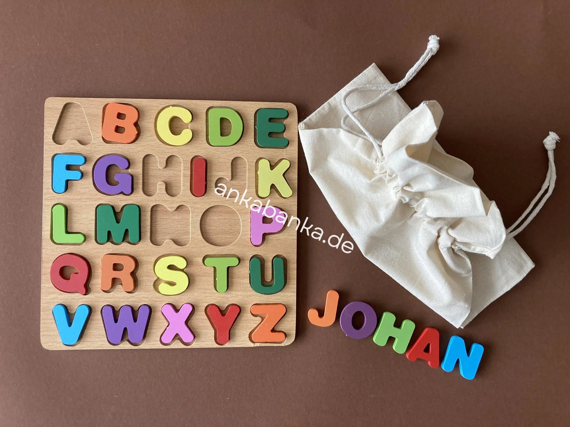 Montessori Buchstaben Set mit Beispiel Ankabanka