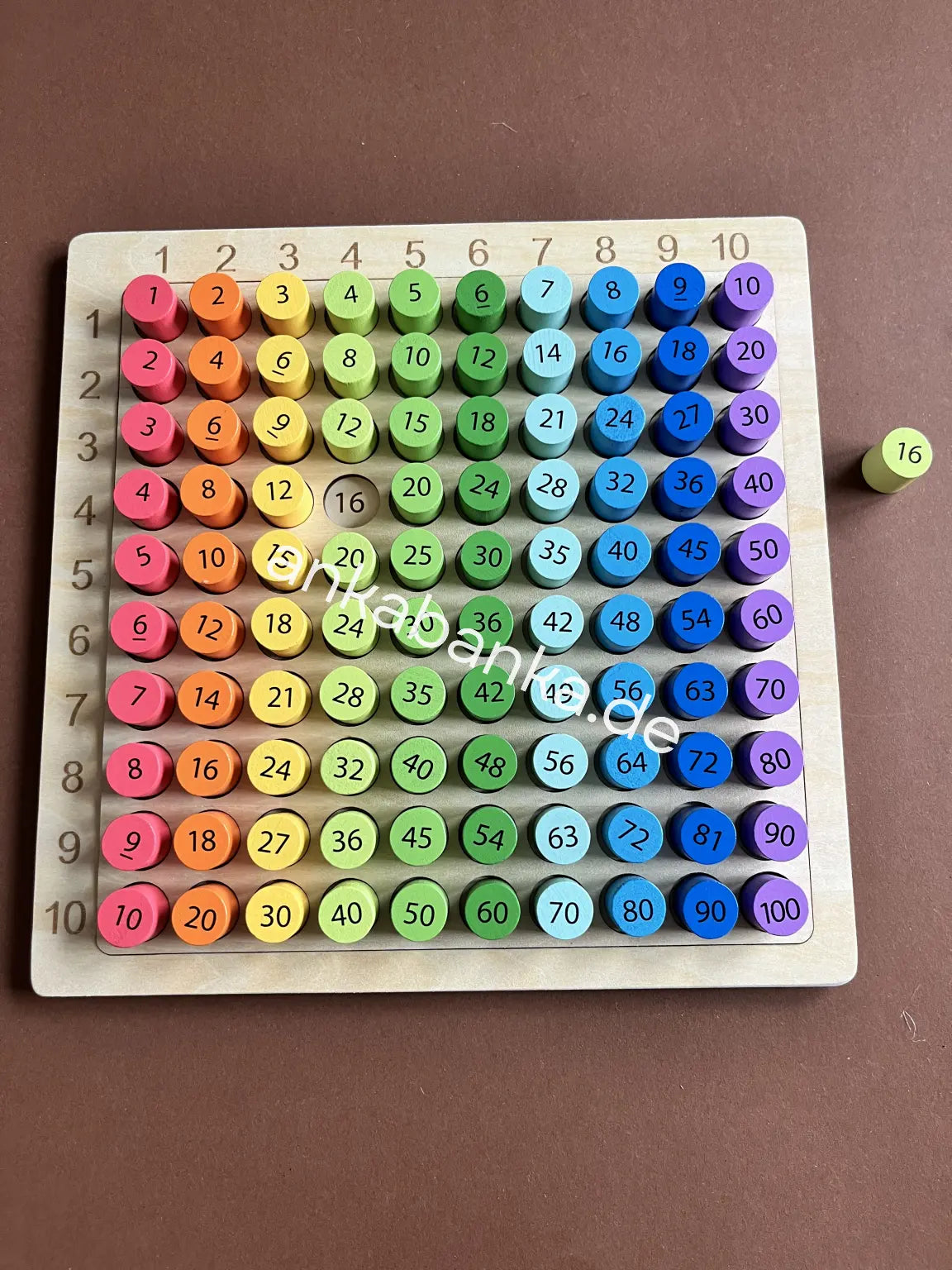 Montessori Einmaleins Spiel mit Anleitung anka banka bunt