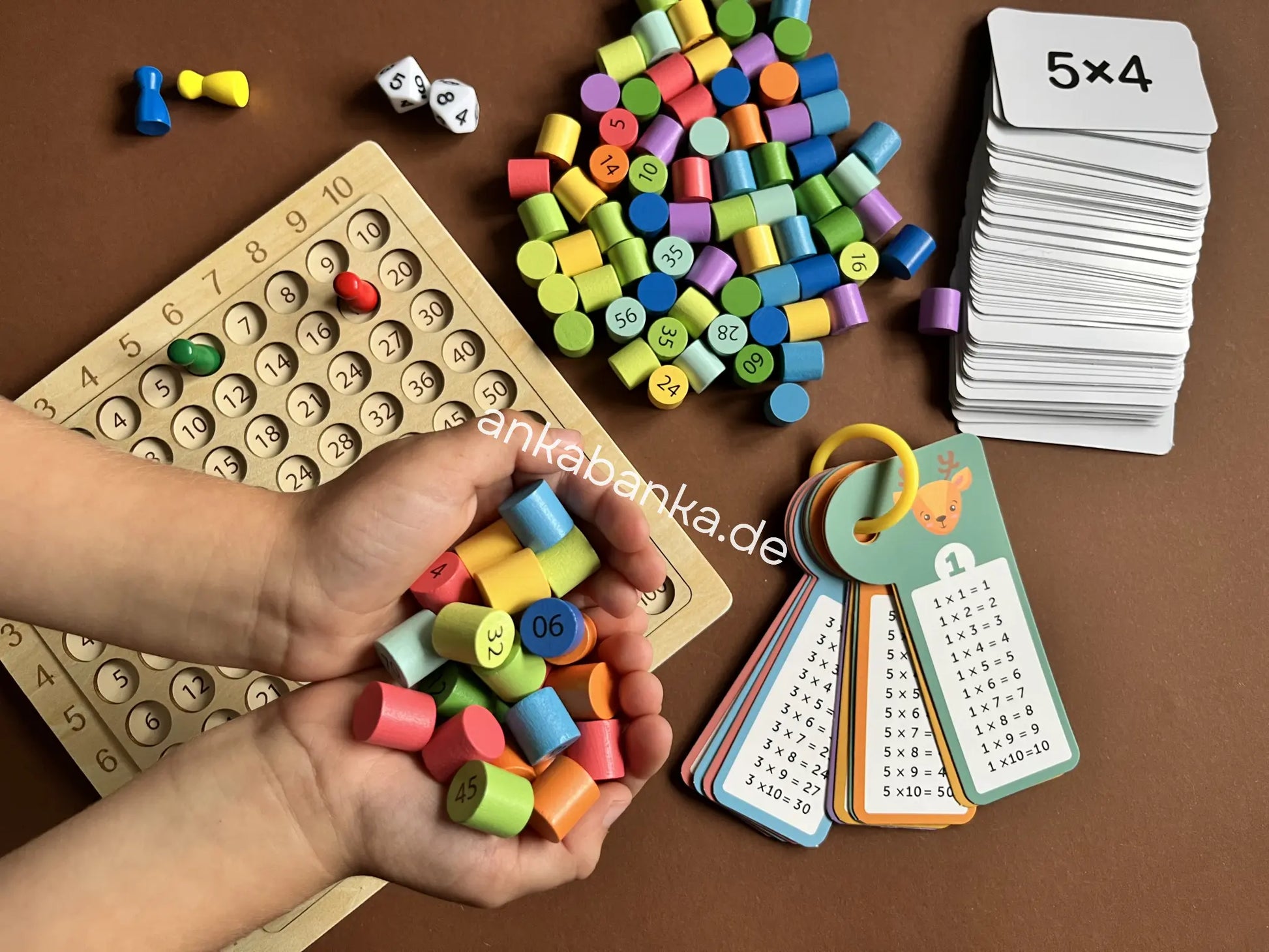 Montessori Einmaleins Spiel mit Anleitung anka banka grosse