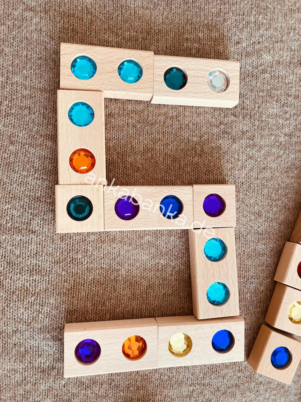 Montessori Funkelsteine Bausteine Anka Banka Weihnachten geschenk Nummer schreiben