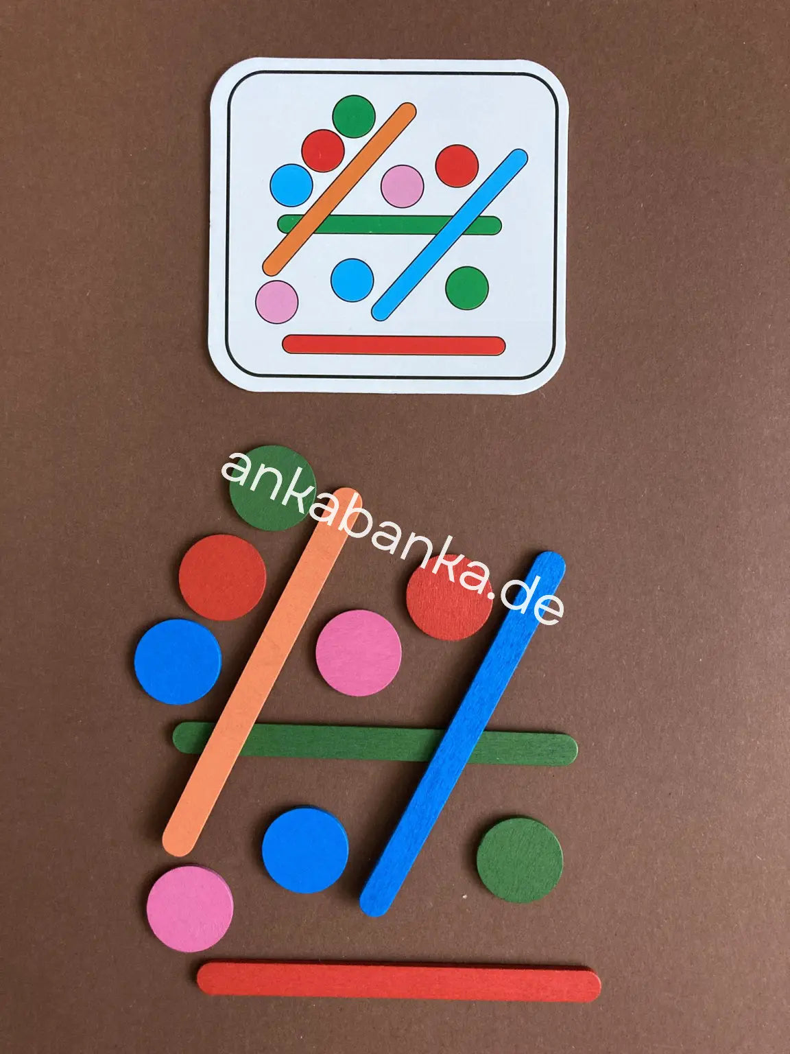 Montessori Legespiel Set Beispiel Karte