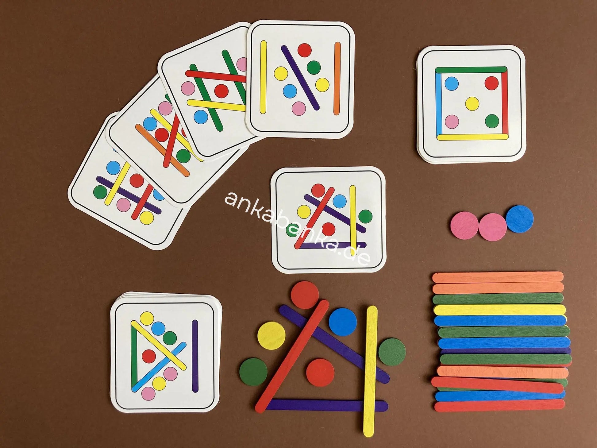 Montessori Legespiel Set mit Beutel Bunt Anka Banka