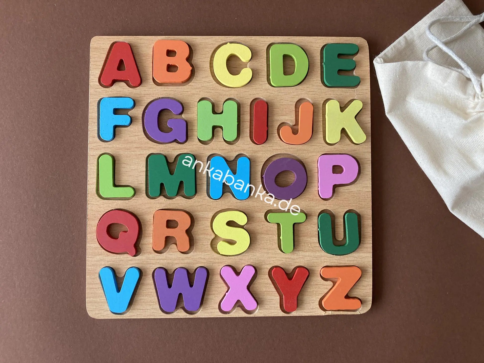 Montessori Puzzle mit Buchstaben, Ankabanka