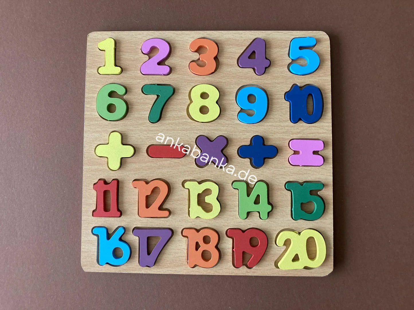 Montessori Puzzle mit Zahlen bis 20, Anka Banka