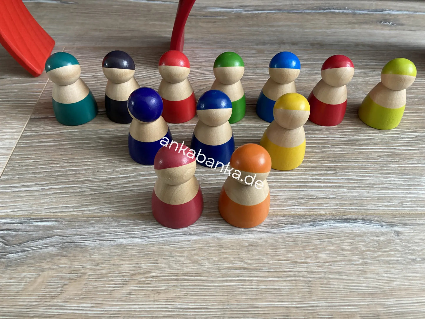 Montessori Regenbogen Set anka banka Holzpuppen Peg Dolls