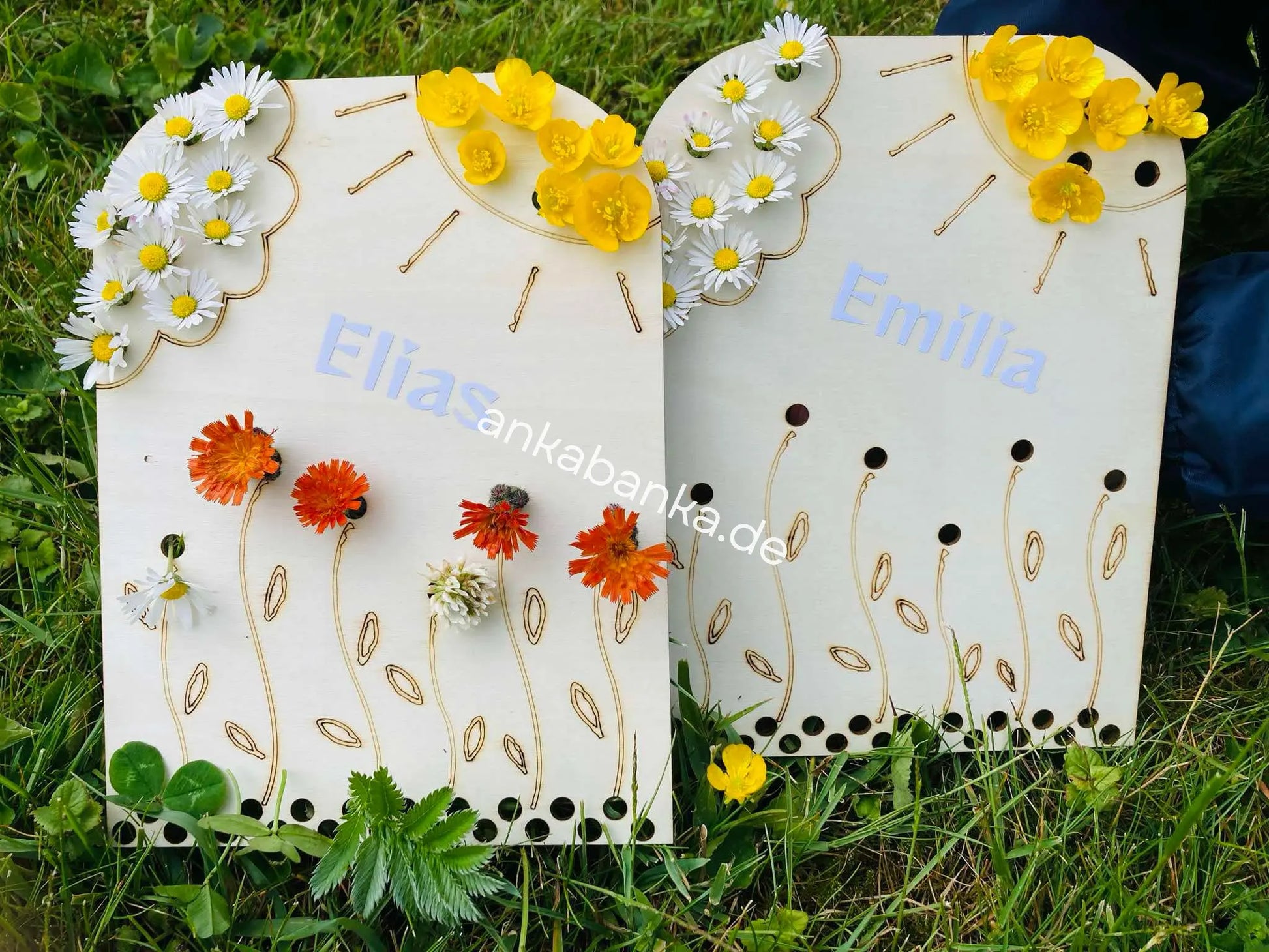 Montessori Steckspiel Steckplatte für Blumen Anka Banka