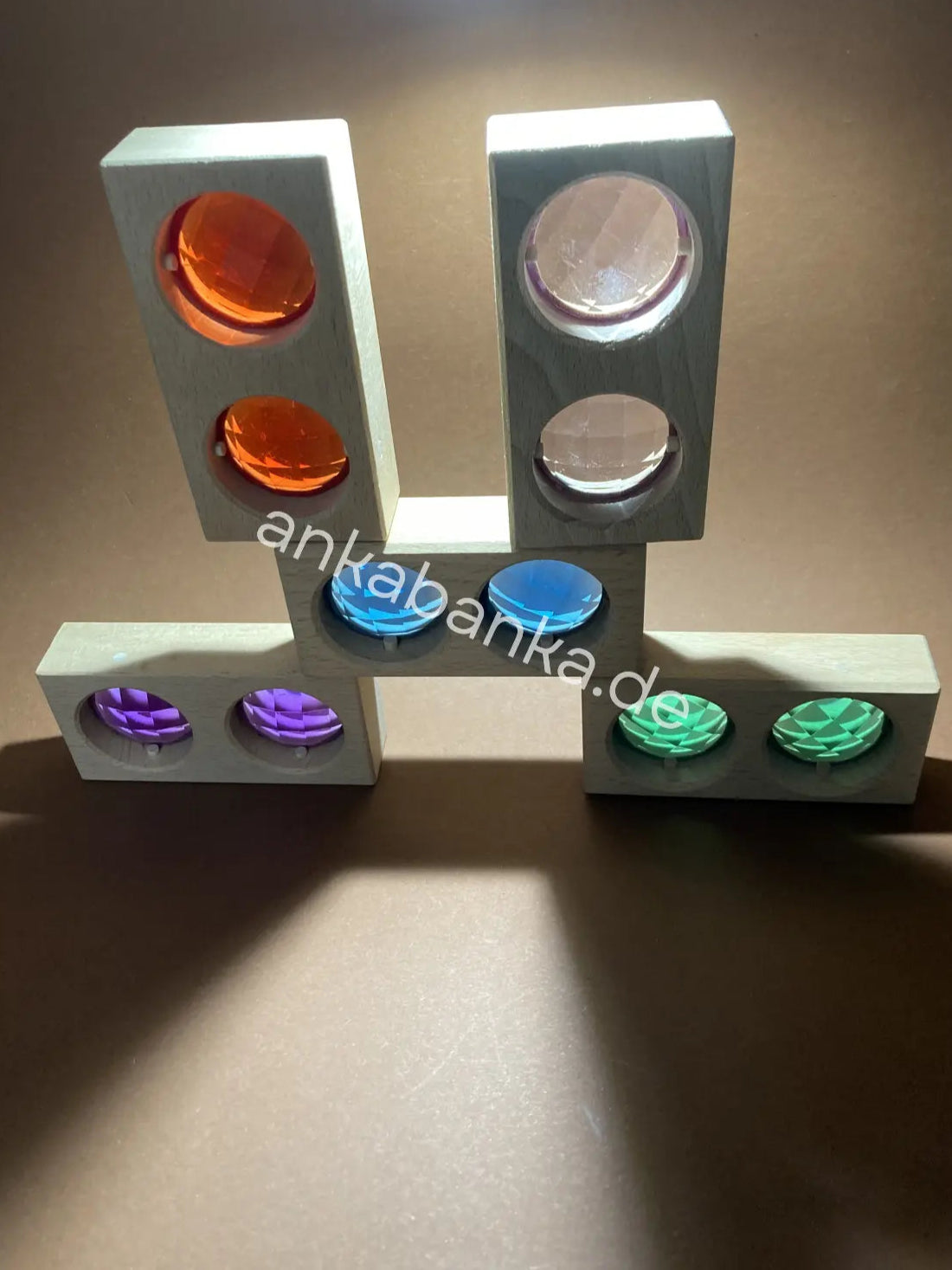 Montessori XXL Bausteine Funkelsteine durchsichtig anka banka