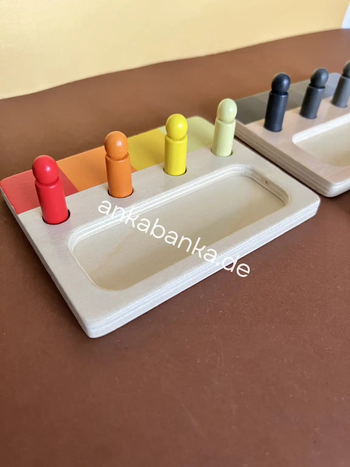Montessori Zylinder Spiel fur Farben lernen anka banka Geschenk Weihnachten Ideen für Kinder