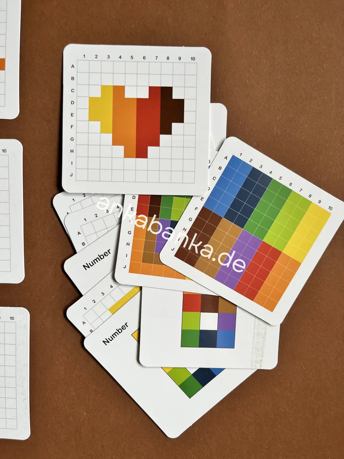 Montessori Pixel Puzzle Karten ankabanka